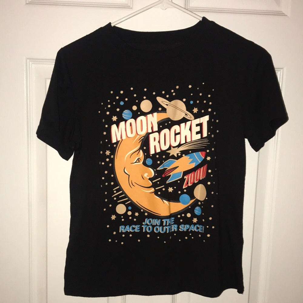 Shein Moon Rocket Shirt One Size